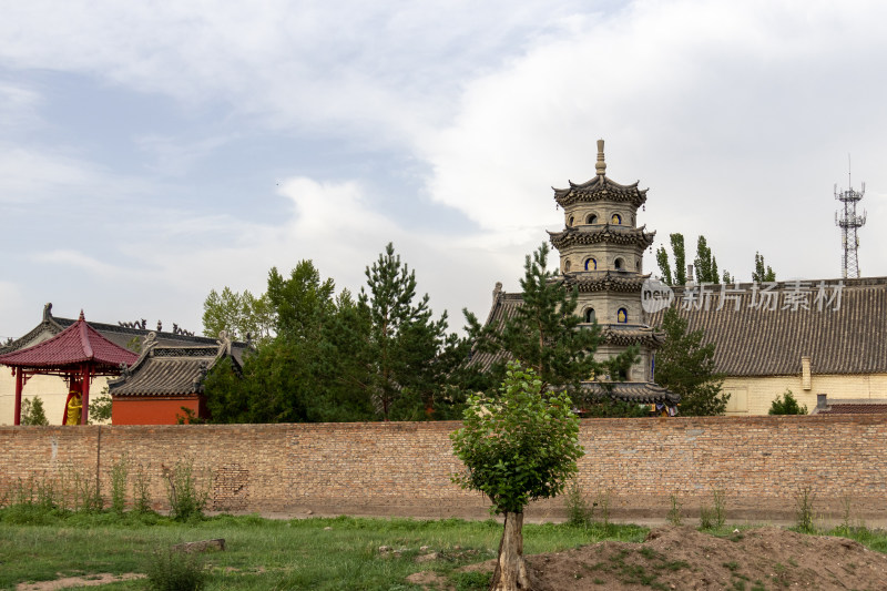 佛教居士林塔古塔寺院中国古代传统建筑