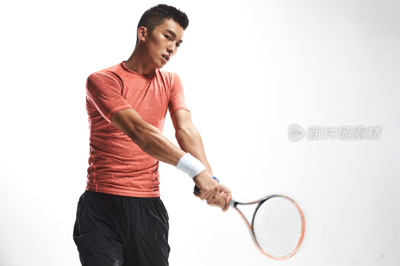 运动员打网球