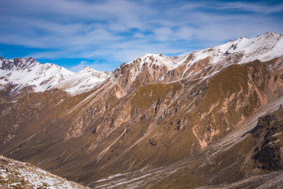 新疆天山山脉雪山山峰山脉