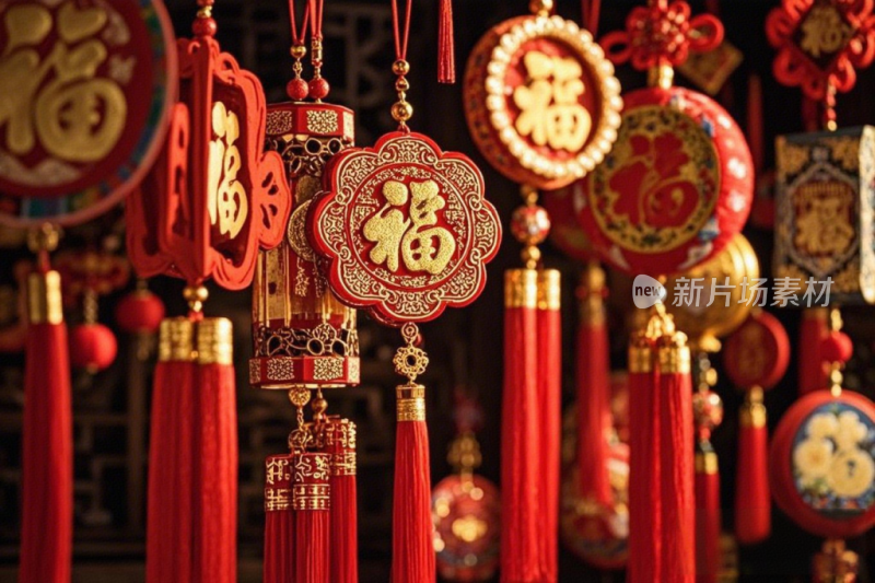 新年春节灯笼中国结福饰品挂件