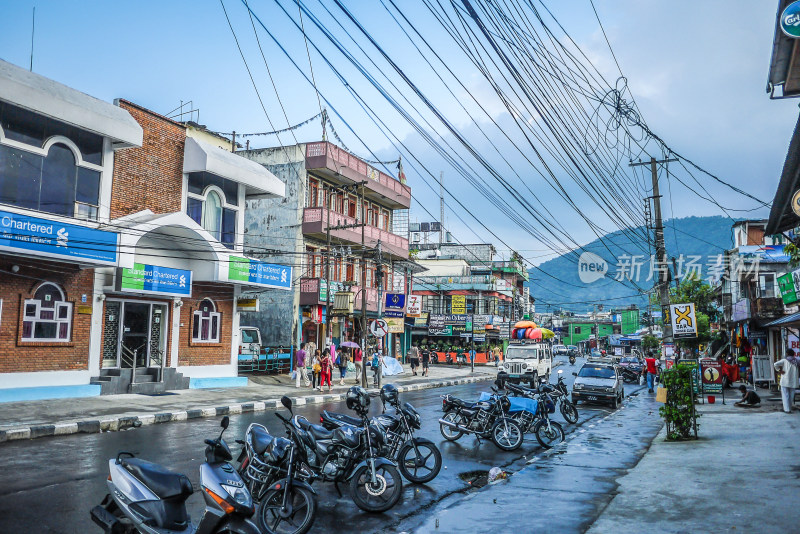 尼泊尔博卡拉街景