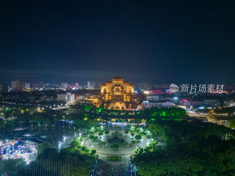 广西玉林江南公园云天文化城夜景