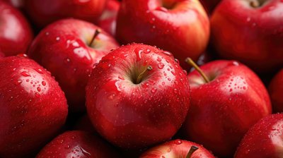 水果系列，新鲜的红苹果