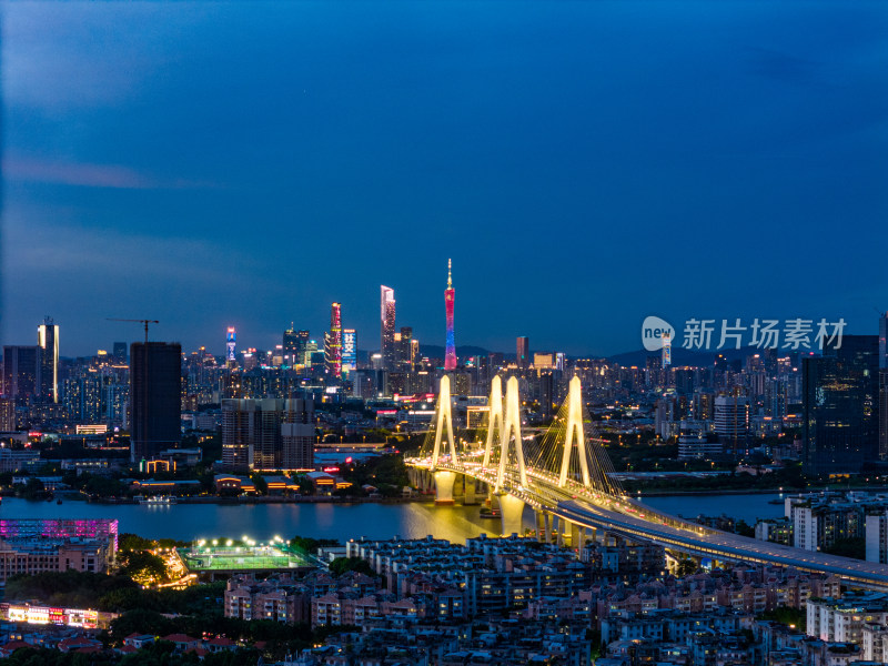 广州夜景 洛溪大桥 洛溪岛