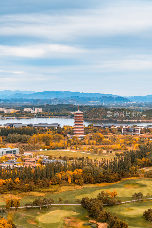 俯瞰雁栖湖景区