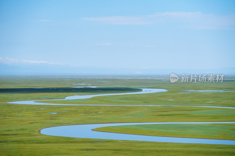 中国新疆伊犁巴音布鲁克草原风景