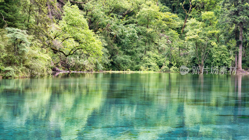 四川阿坝理县毕棚沟景区的清澈湖水