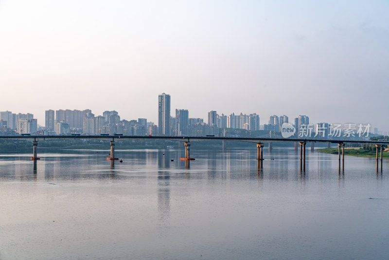 湖南株洲湘江风光带景点景观城市风光