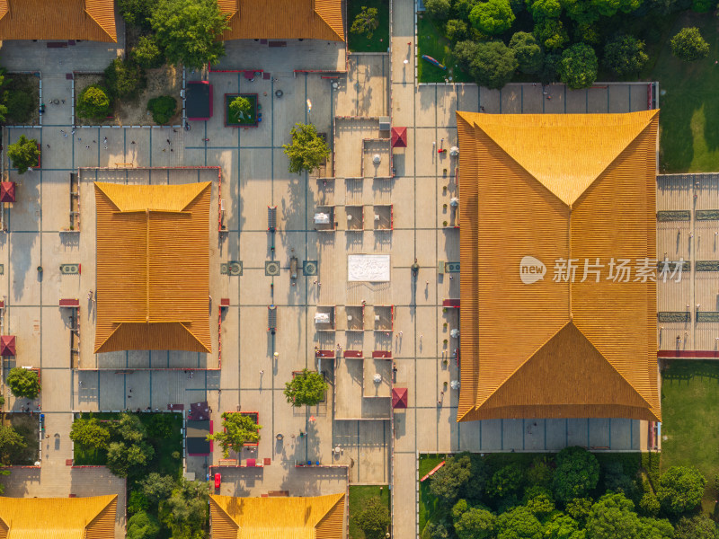 夏季白天航拍江苏徐州宝莲寺全景