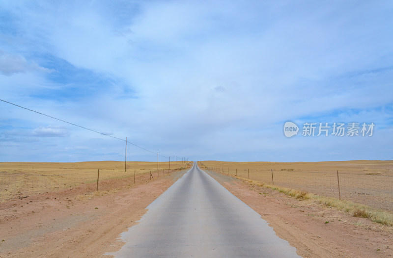 内蒙古巴彦淖尔温根塔拉旅游景区草原公路