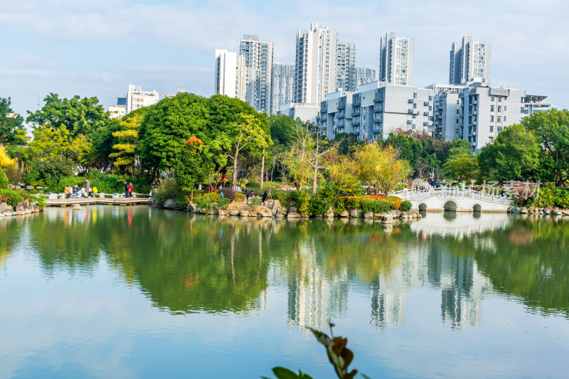 福州黎明湖公园景色