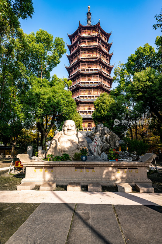 苏州北寺塔报恩寺秋色景观