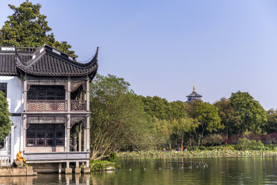 杭州西湖花港观鱼马一浮纪念馆