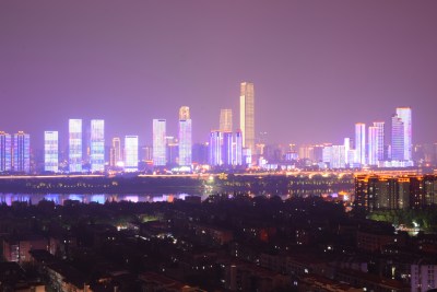 长沙城市天际线夜景