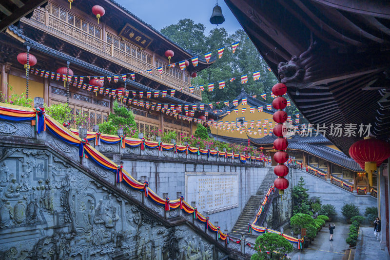 杭州飞来峰景区上天竺法喜禅寺古建筑