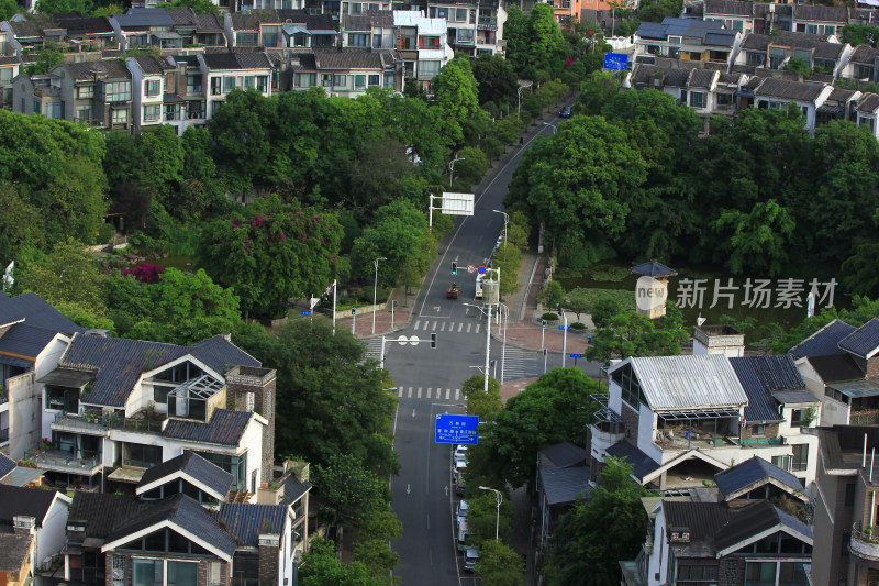 四川省成都市温江区城市建筑风光