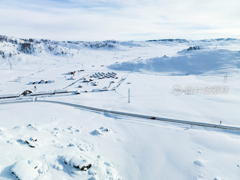 新疆冬季阿勒泰喀纳斯雪景