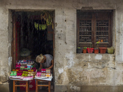 绍兴仓桥直街古街道风景