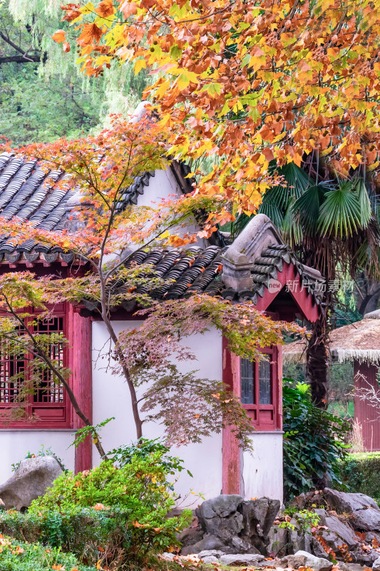 南京钟山风景名胜区明孝陵中的建筑风景