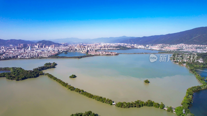 广东肇庆星湖5A景区航拍