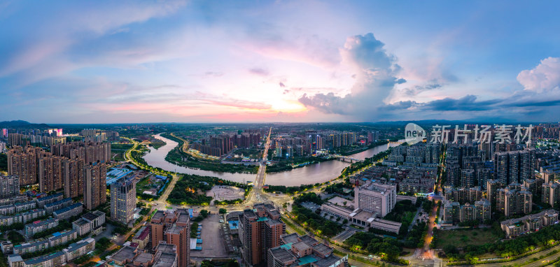 航拍衡阳城市天际线