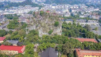 桂林独秀峰王府5A景区航拍