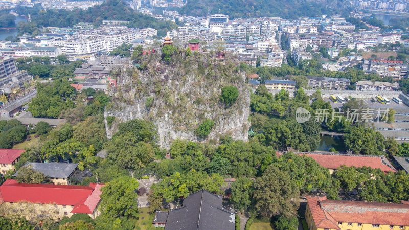 桂林独秀峰王府5A景区航拍