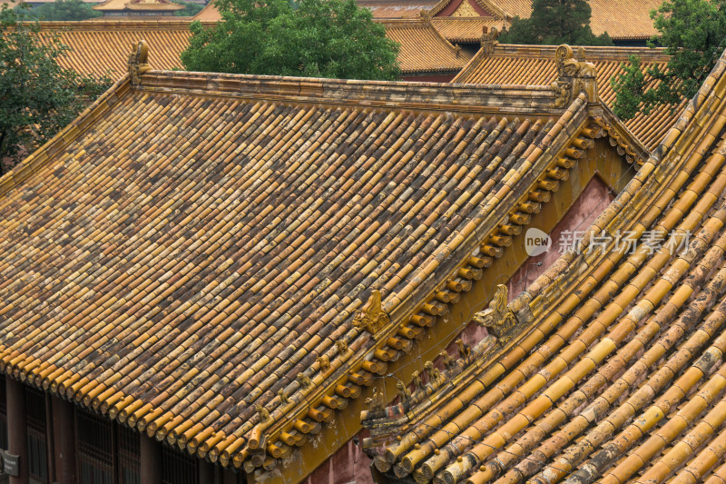 古风建筑结构景观，古老中国风宫廷