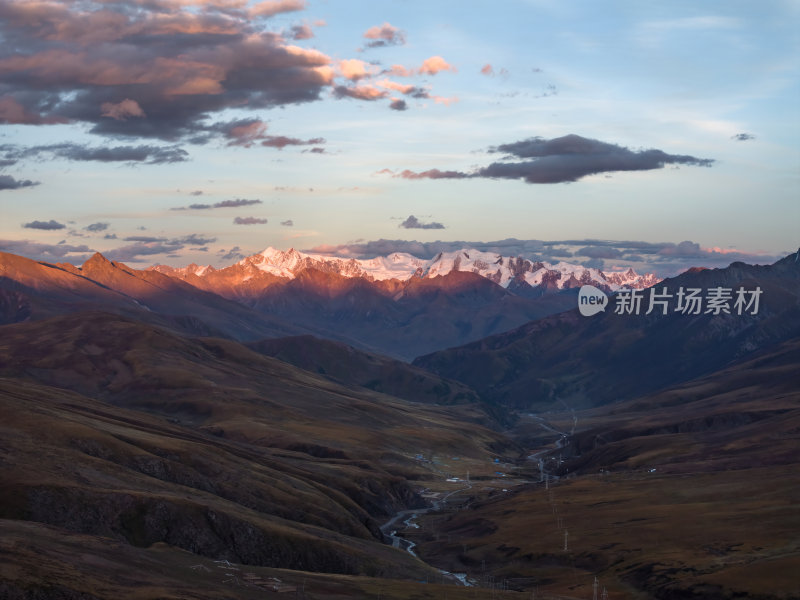 西藏那曲地区布加雪山冰川高空航拍