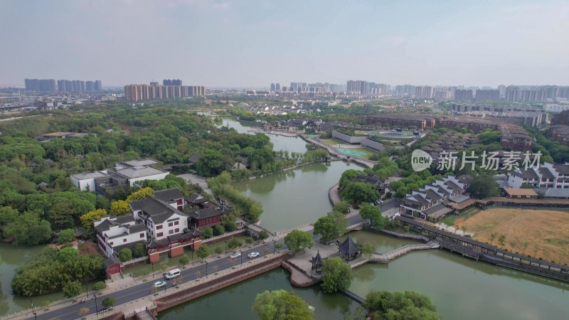 航拍江西南昌八大山人梅湖景区