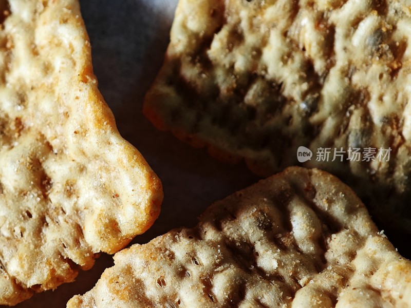 美味的饼干特写