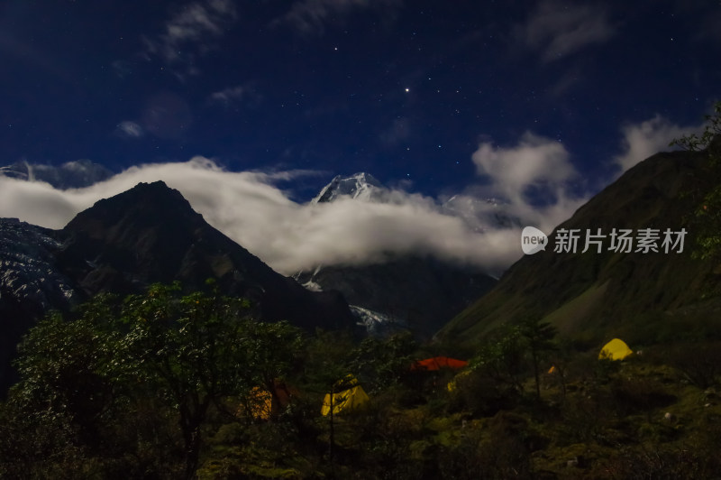 夜晚星空星星背景素材