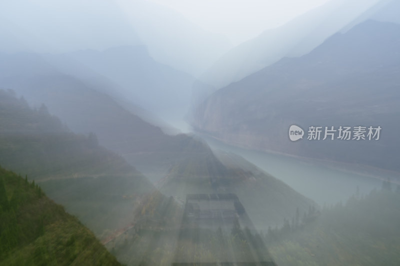 长江三峡奉节白帝城瞿塘峡山水风光