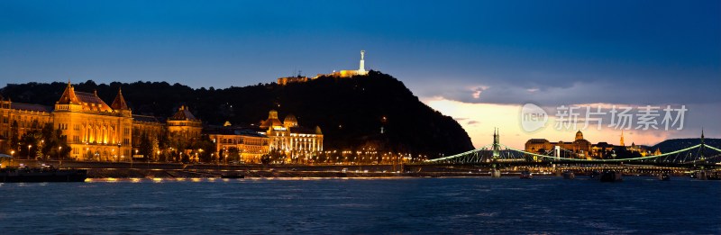 布达佩斯多瑙河夜景