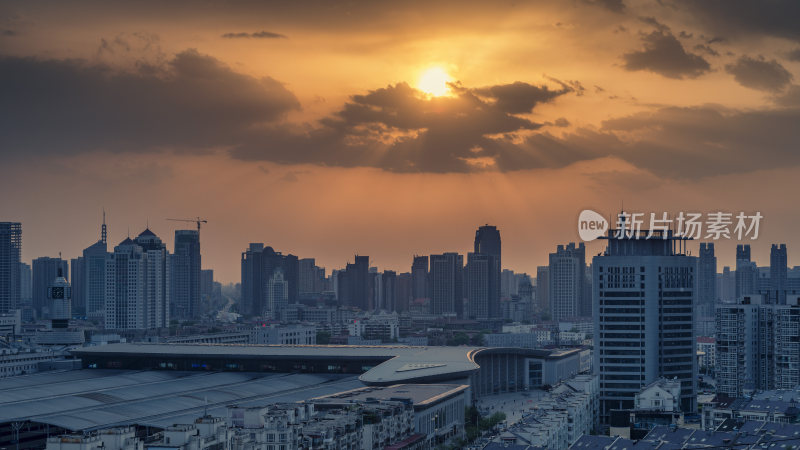 天津城市风光地标建筑城市夜景