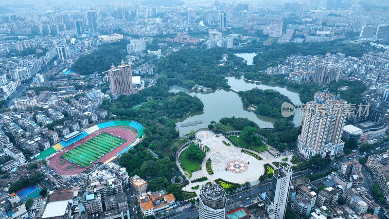 广东江门城市建筑风光航拍摄影照片