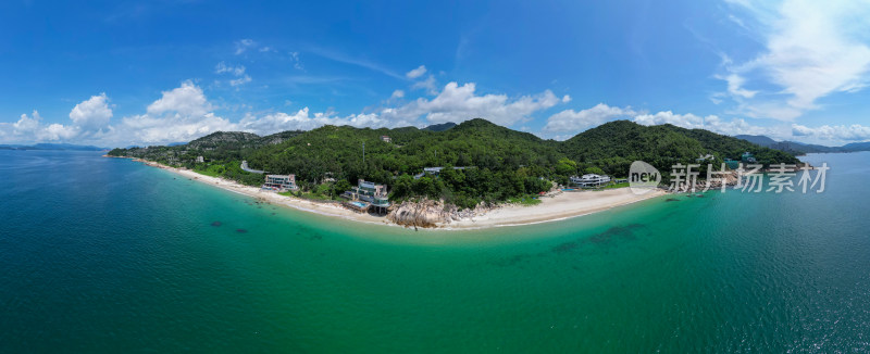 航拍深圳大鹏泥壁角美丽海景