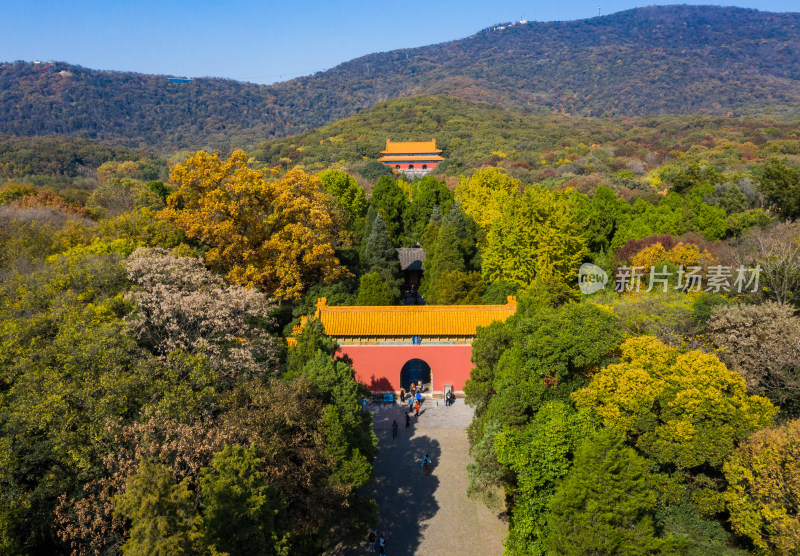 航拍南京明孝陵