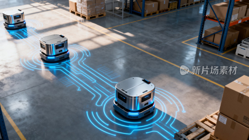 仓库内自动化机器人作业场景