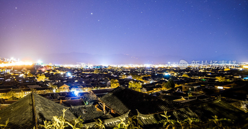 云南丽江古城夜景