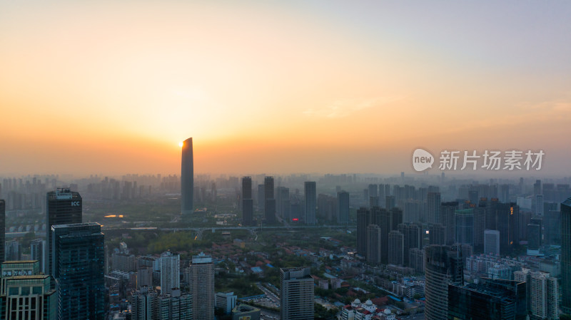 武汉汉口城市夕阳