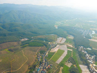 航拍乡村田园风光