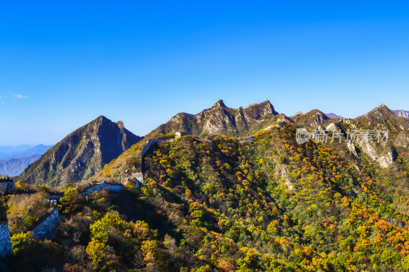 万里长城秋天自然风景