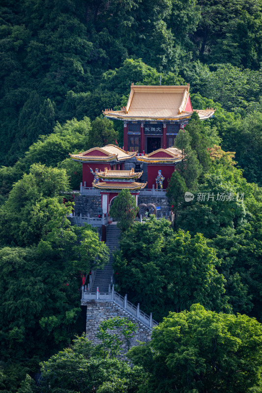 西安秦岭终南山南五台自然风光景点景观