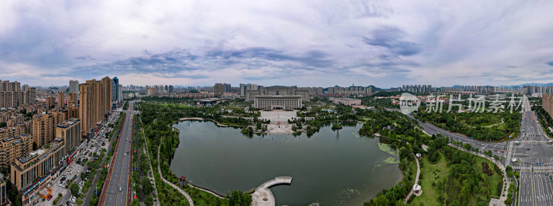 宜春市政府航拍全景图