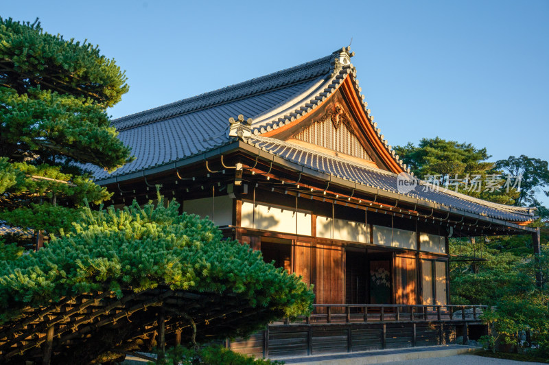 日本京都金阁寺日式古建筑