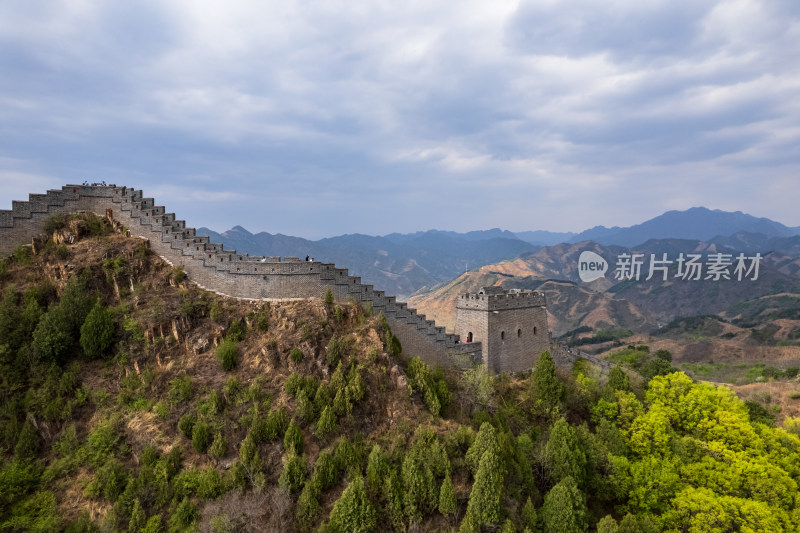 天津蓟州黄崖关长城旅游景区自然风光航拍