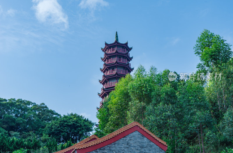 广州南沙天后宫旅游景区中式传统古建筑