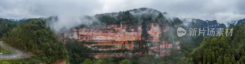 重庆江津四面山丹霞地貌悬崖峭壁