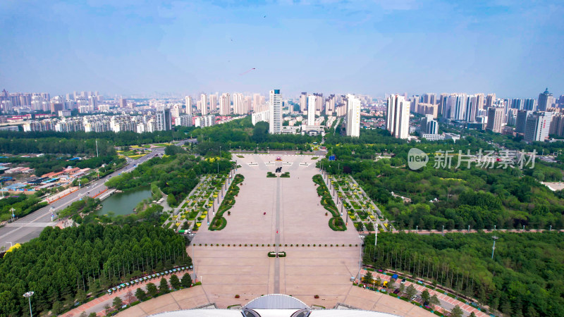 河北沧州新城区城市建设航拍图